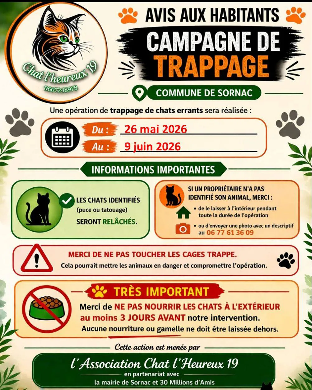 Campagne de trappage à Sornac, La Vialle
