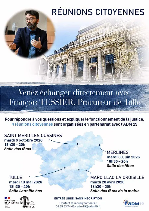 Réunion citoyenne avec le procureur de Tulle