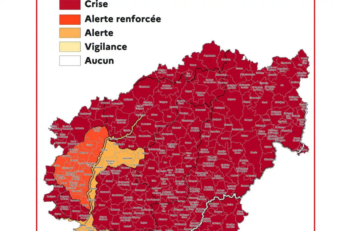 Etat de sécheresse Corrèze