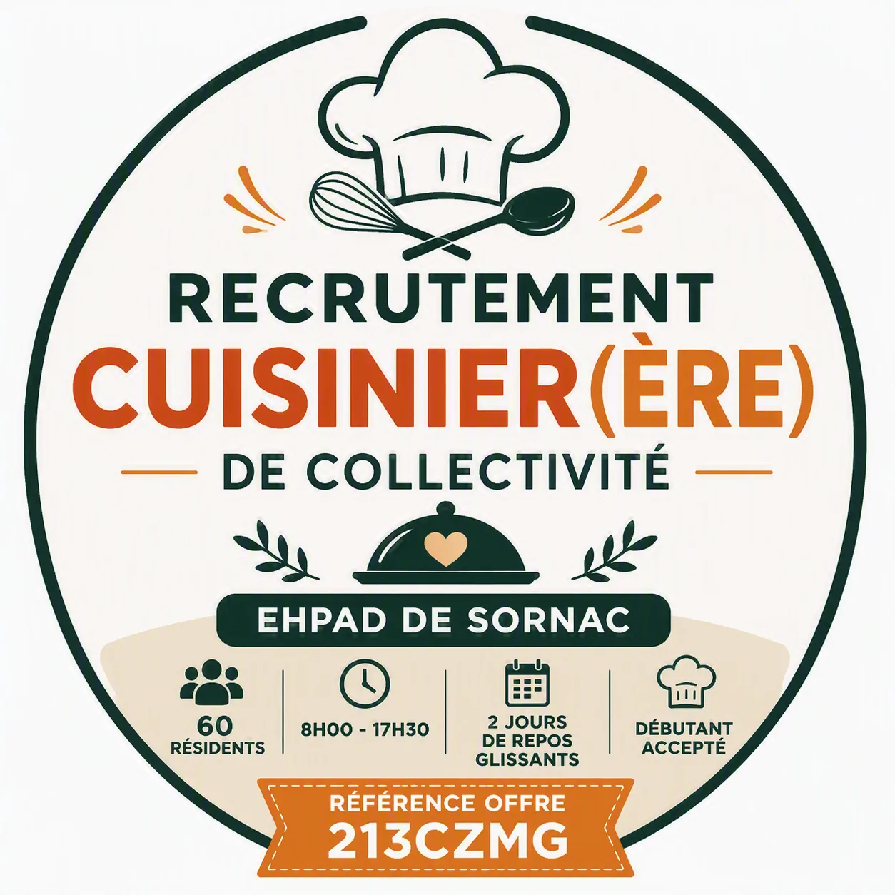 offre emploi cuisinier EHPAD